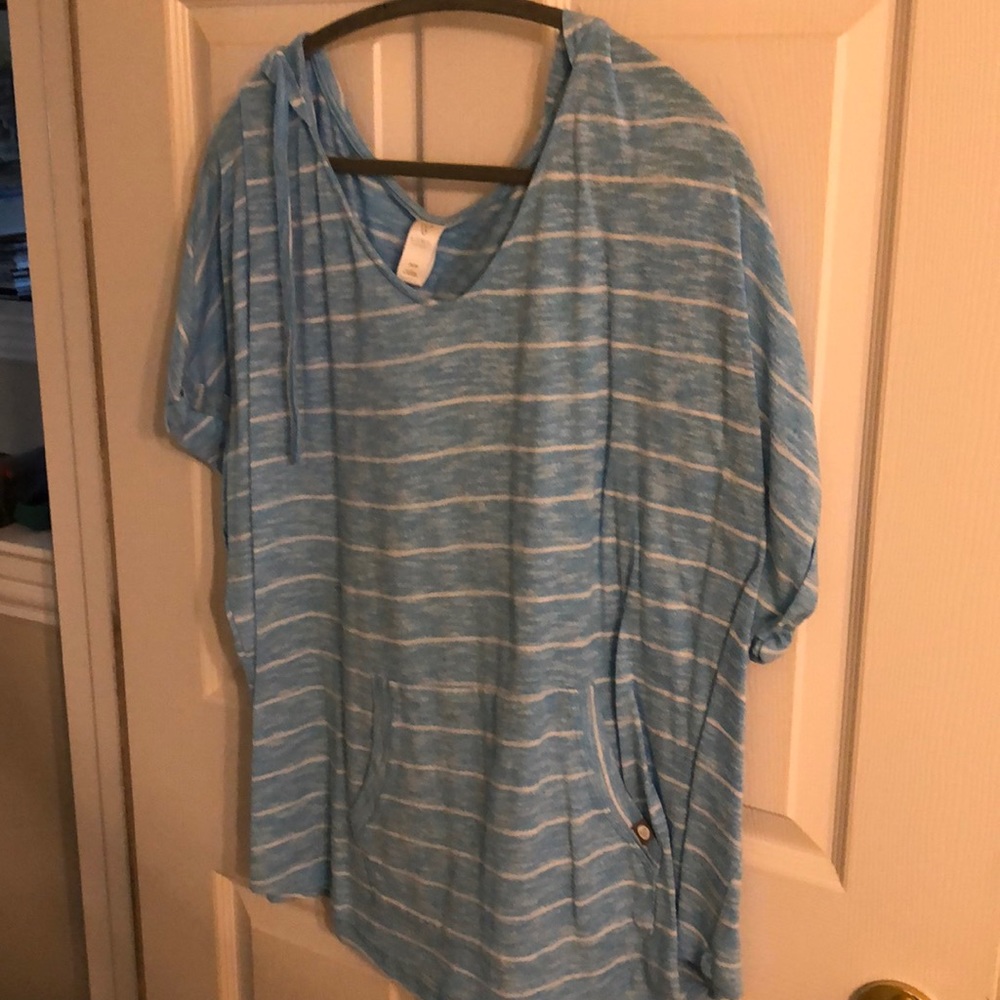 Short sleeve swim cover up